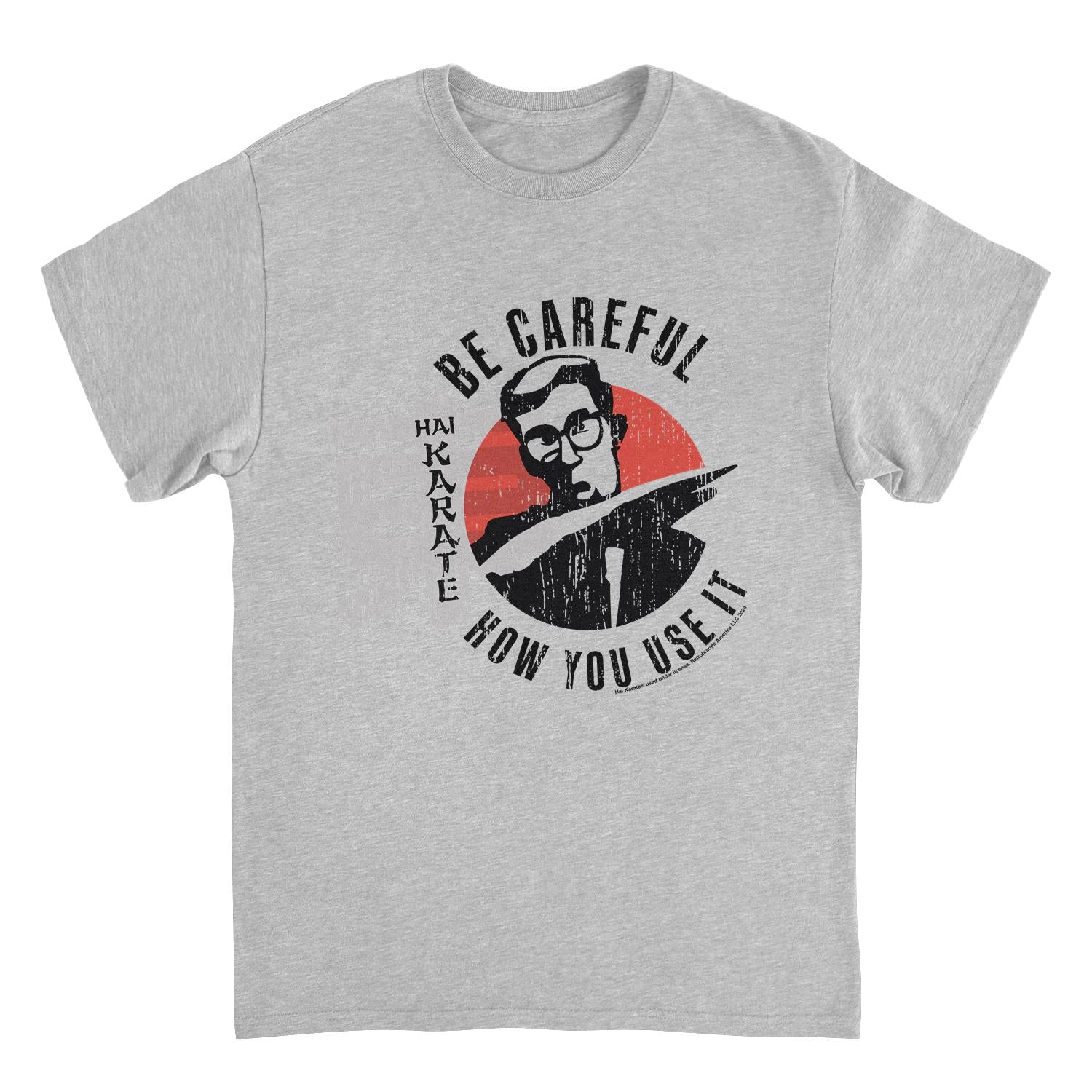 Hai Karate Be Careful How Your Use it Retro Aftershave Sport Grey T-Shirt