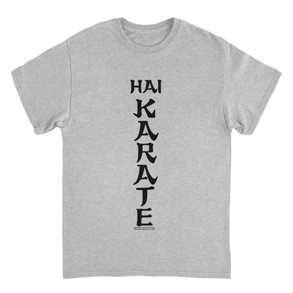 Hai Karate Vertical Logo Retro Aftershave Sport Grey T-Shirt