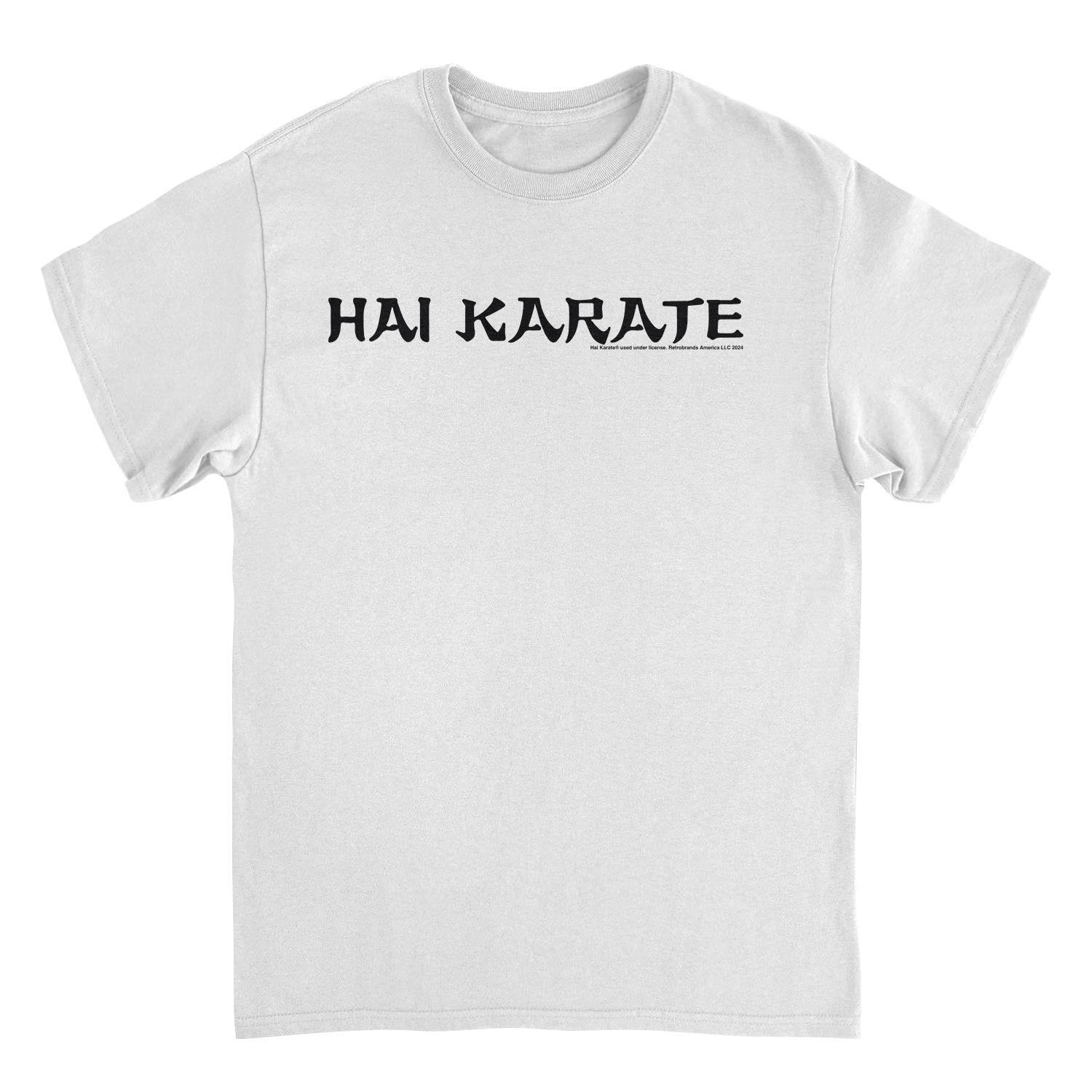 Hai Karate Horizontal Logo Retro Aftershave White T-Shirt
