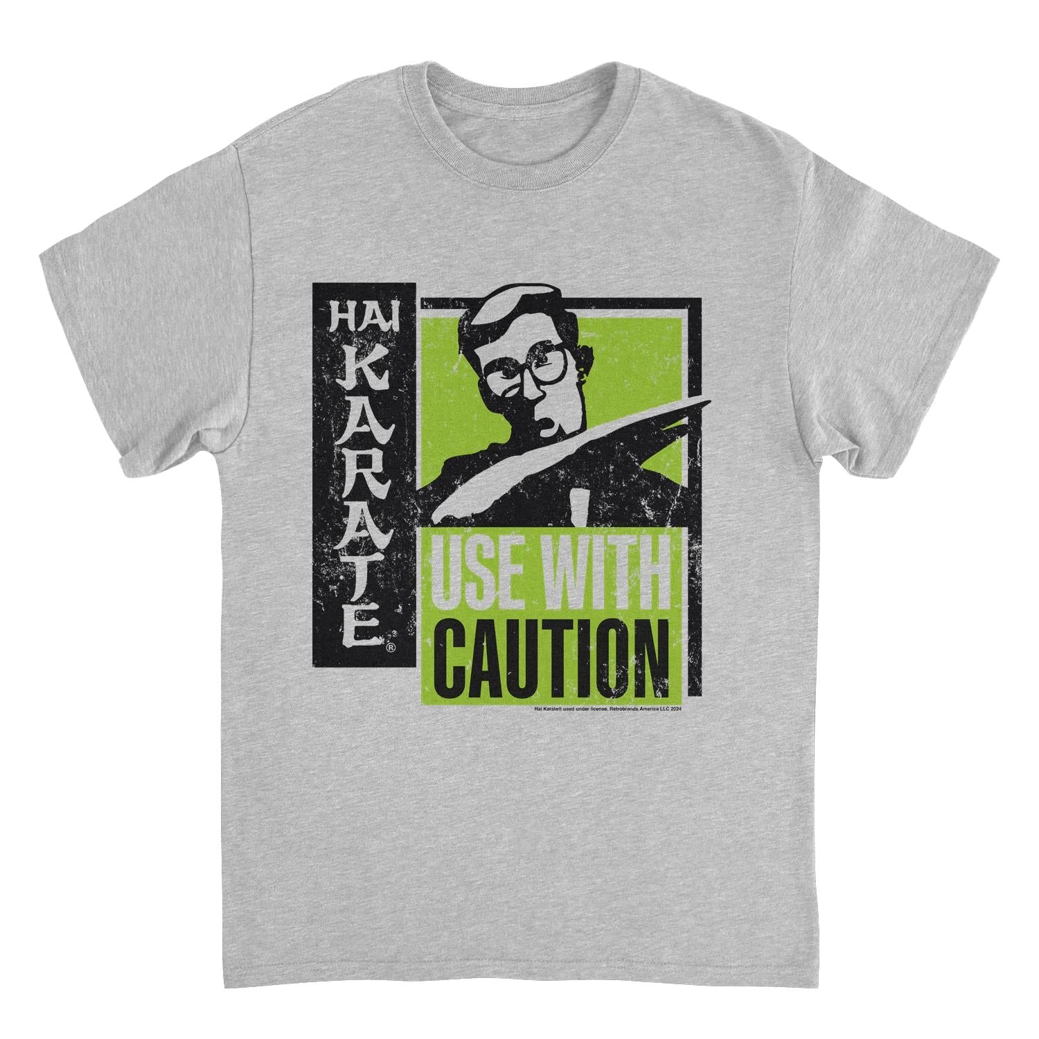 Hai Karate Use With Caution Black and Green Sport Grey T-Shirt