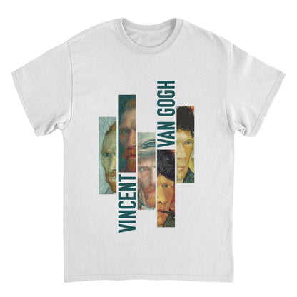 Classic Paintings Vincents Faces White T-Shirt