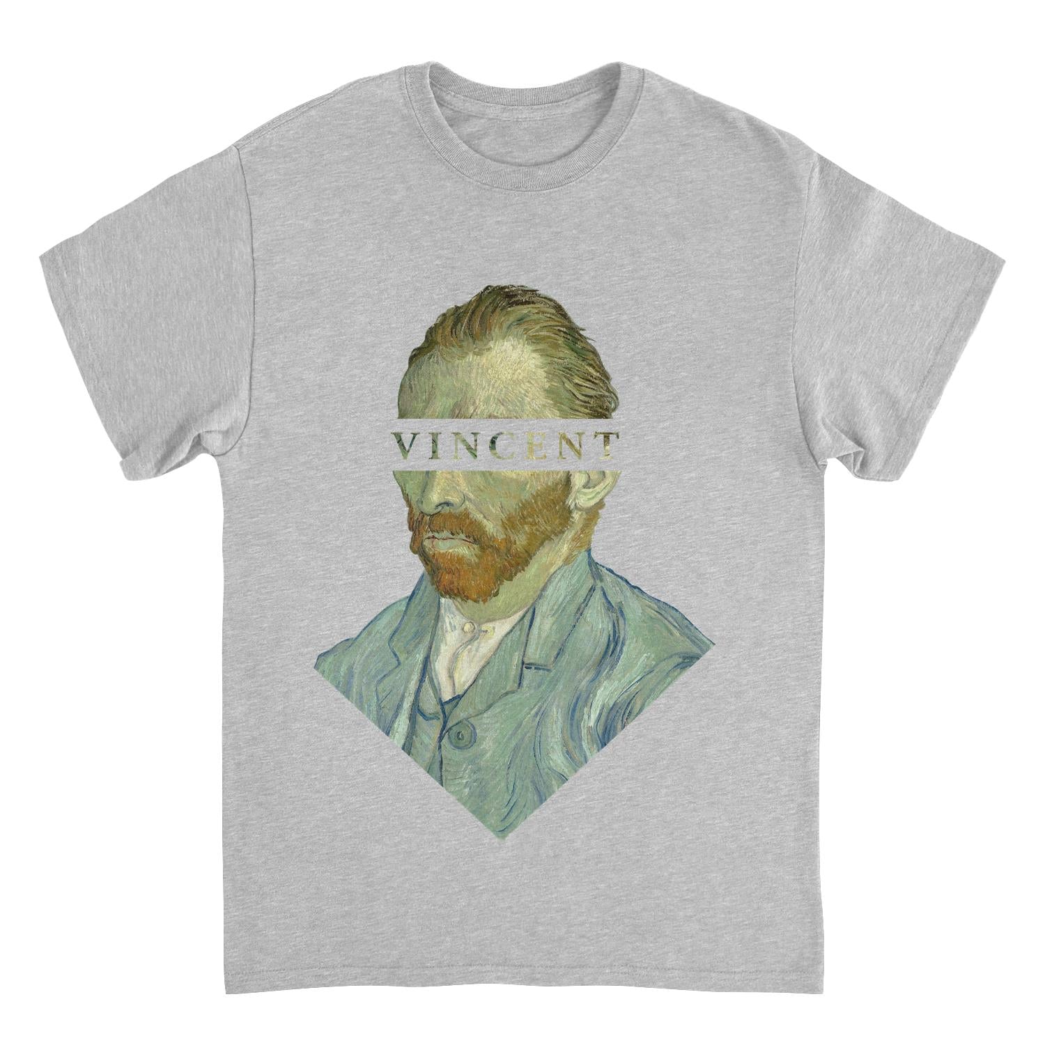 Classic Paintings Vincent Van Gogh Bust Sport Grey T-Shirt