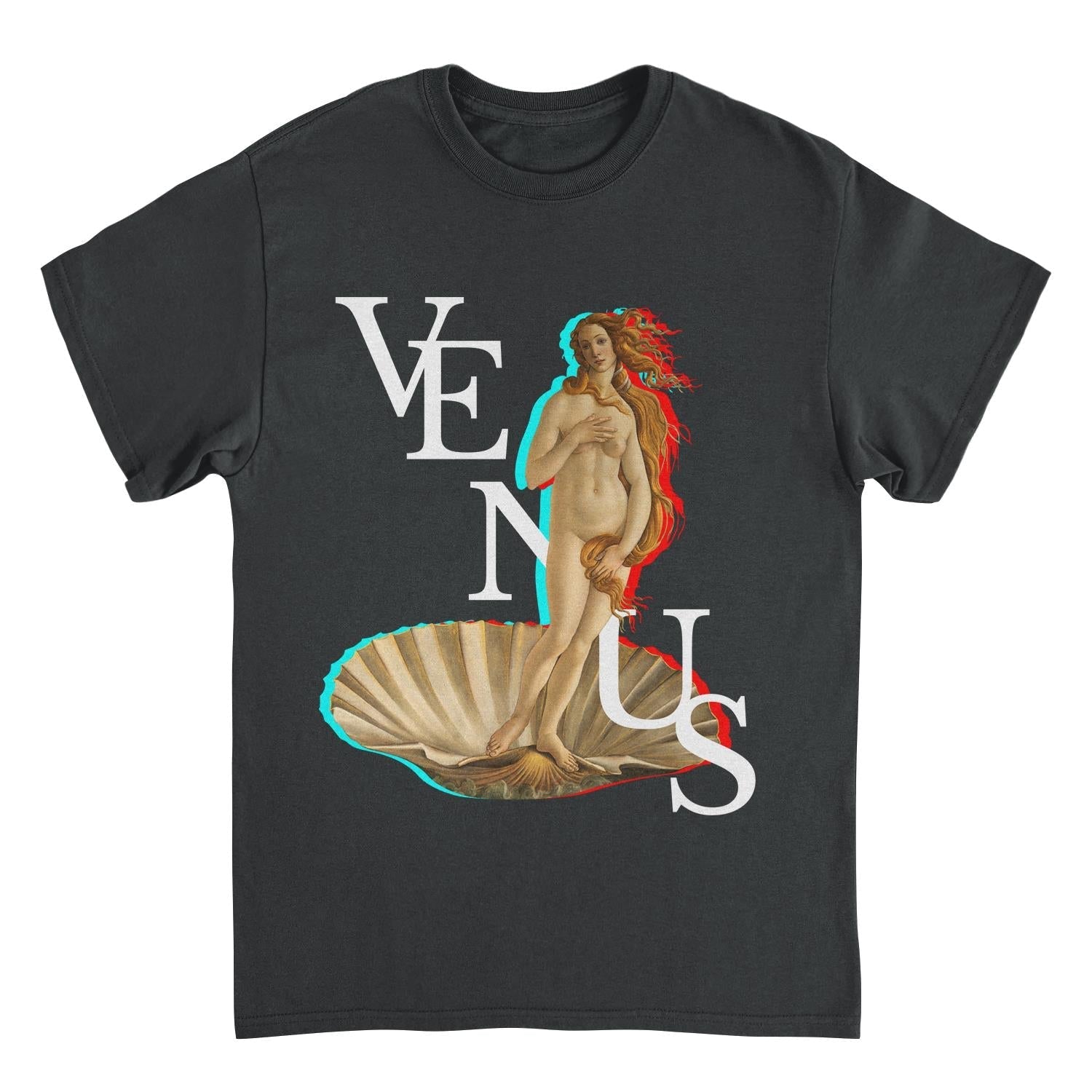 Classic Paintings Venus Botticelli Black T-Shirt