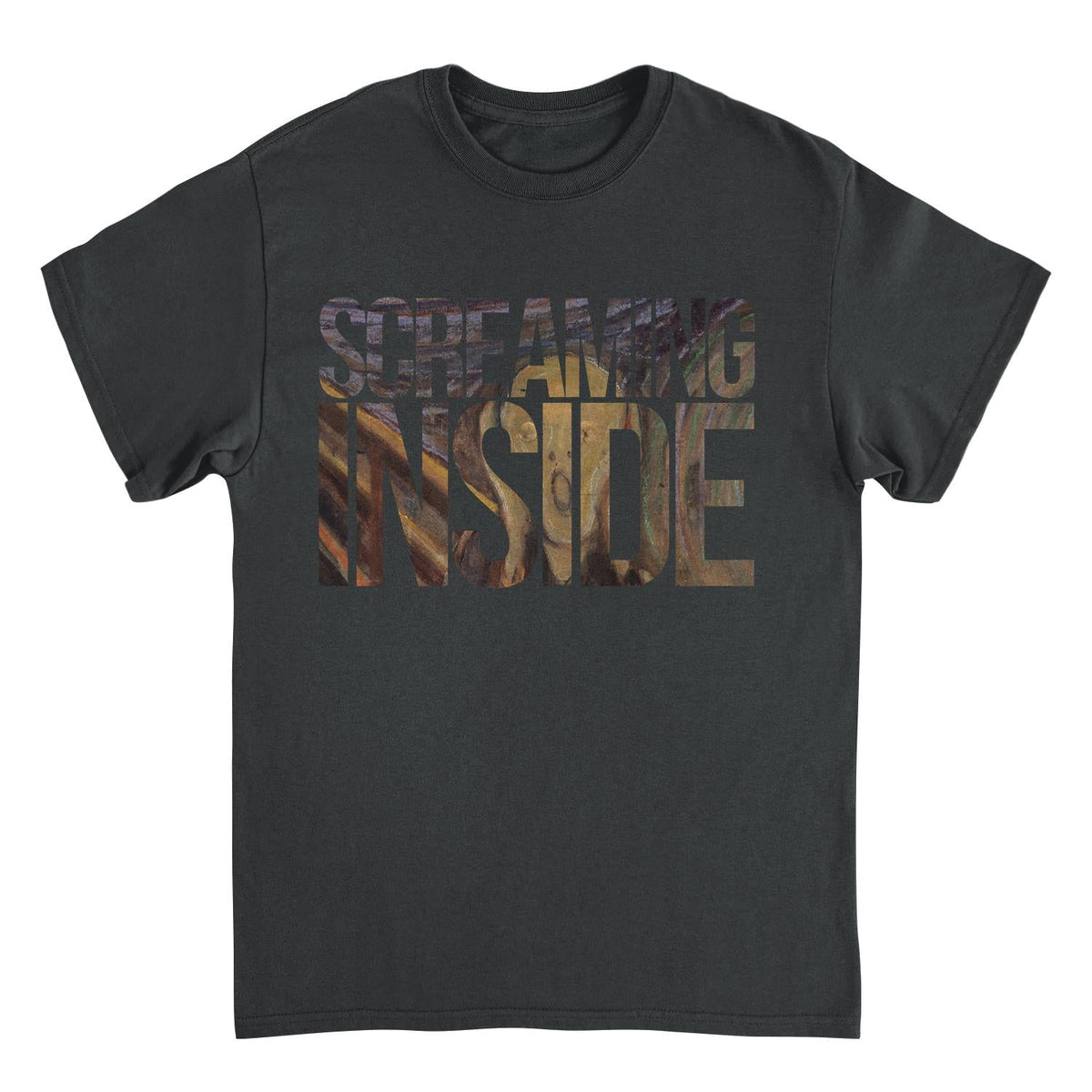 Classic Paintings Screaming Inside Munch Black T-Shirt