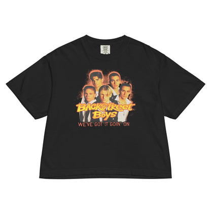 Backstreet Boys Goin On Mineral Wash Womens Crop Top