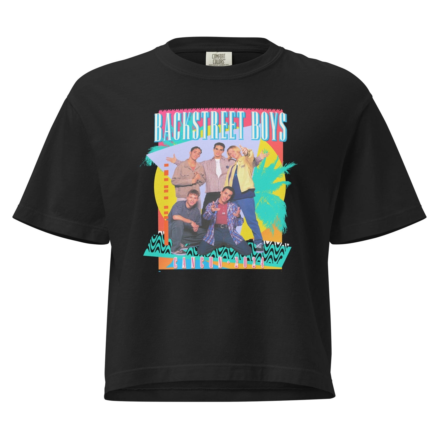 Backstreet Boys Cancun 2024 Mineral Wash Womens Crop Top