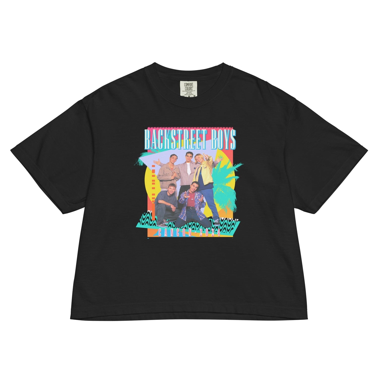 Backstreet Boys Cancun 2024 Mineral Wash Womens Crop Top