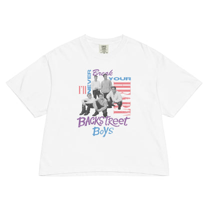 Backstreet Boys Never Break Mineral Wash Womens Crop Top