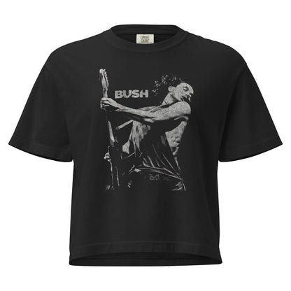 Bush Gavin Live On Stage Mineral Wash Womens Crop Top