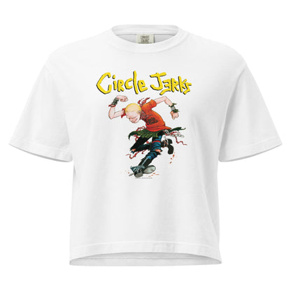 Circle Jerks Kick It Mineral Wash Womens Crop Top
