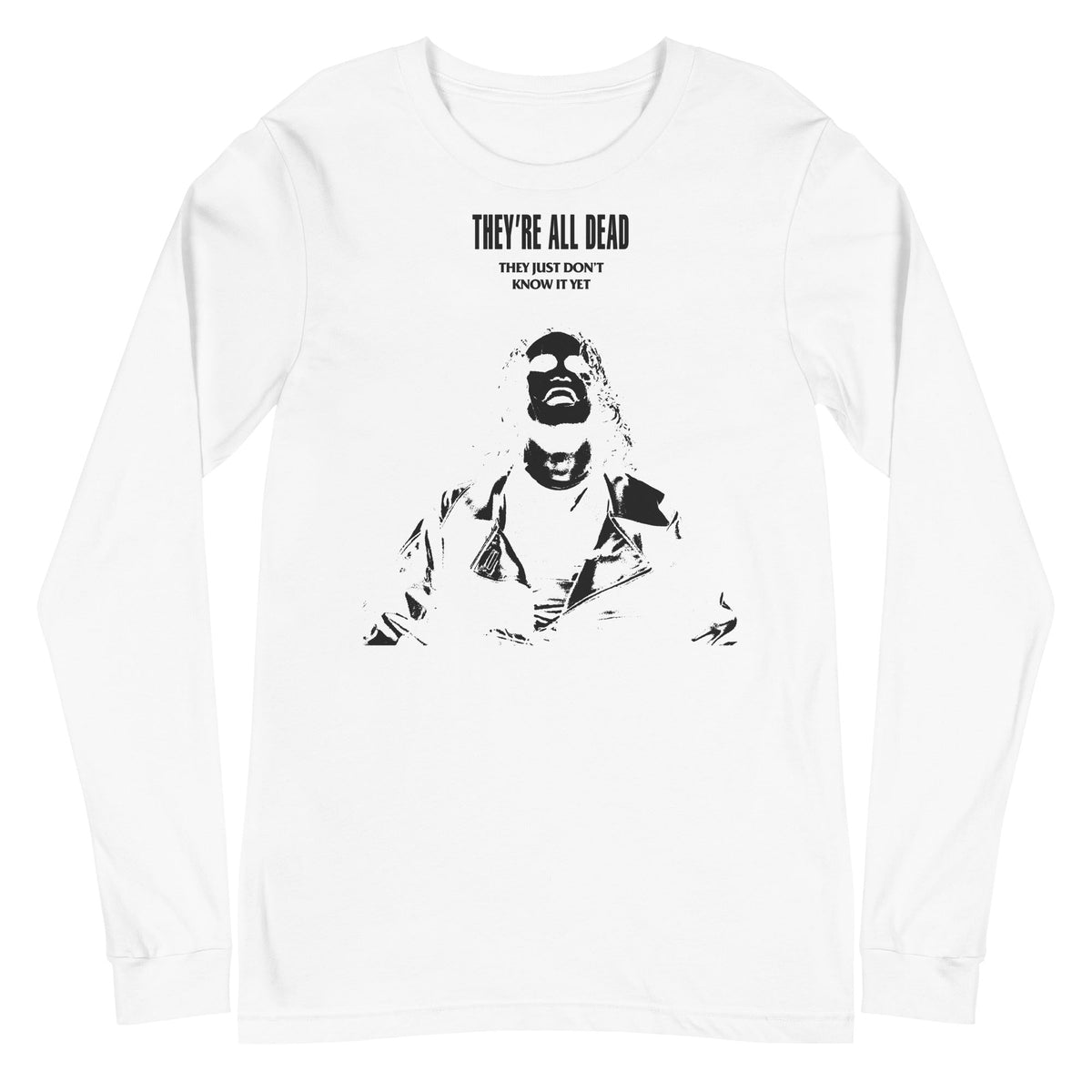 The Crow - Black Outline Long Sleeve T-Shirt