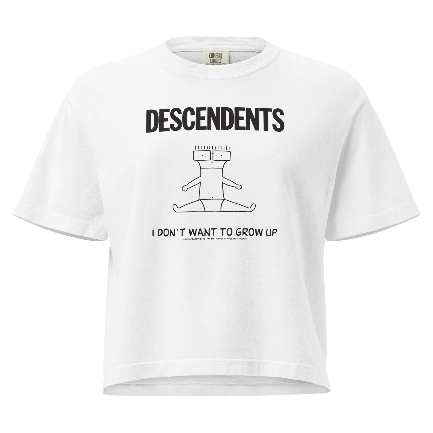 The Descendents No Grow Up Mineral Wash Womens Crop Top
