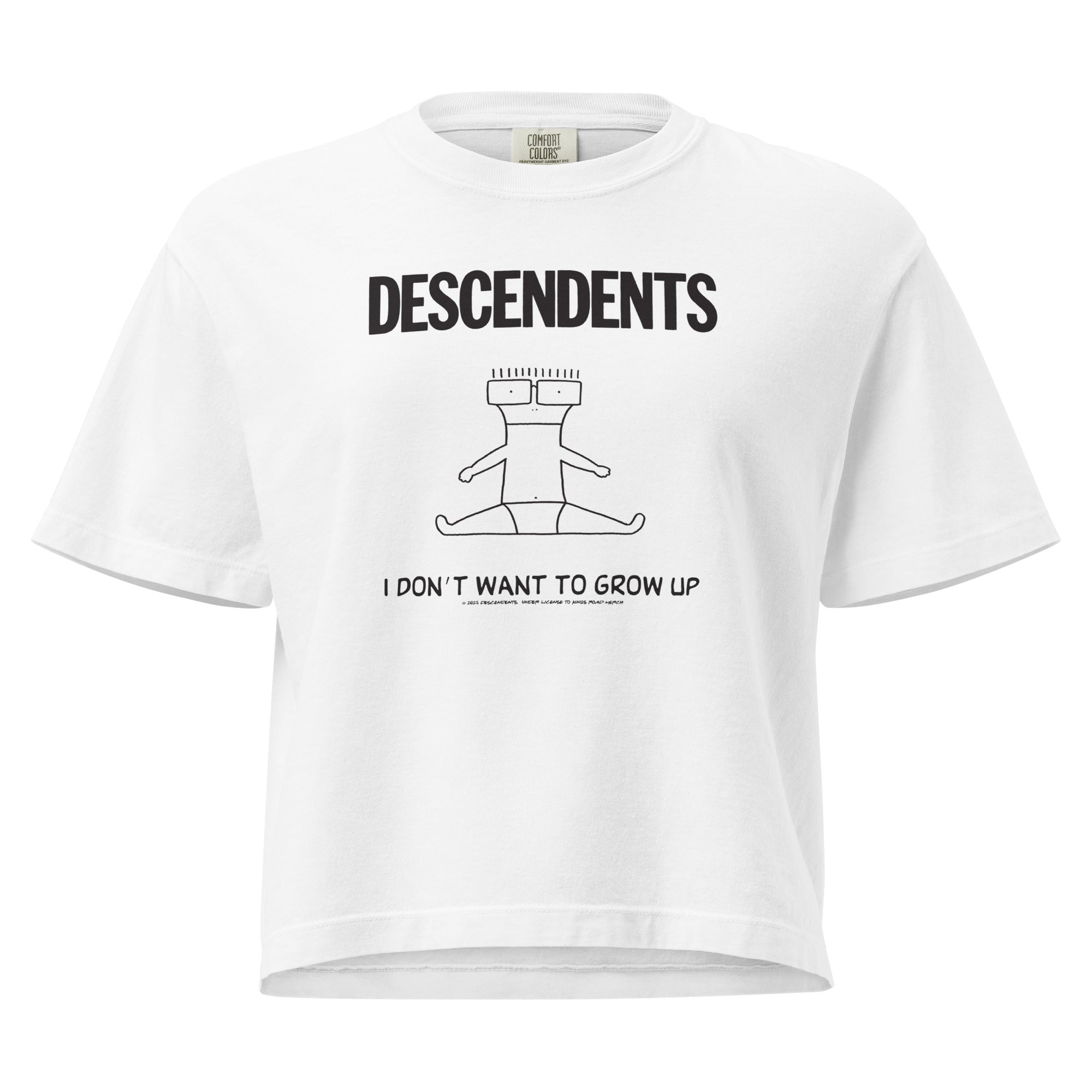 The Descendents No Grow Up Mineral Wash Womens Crop Top