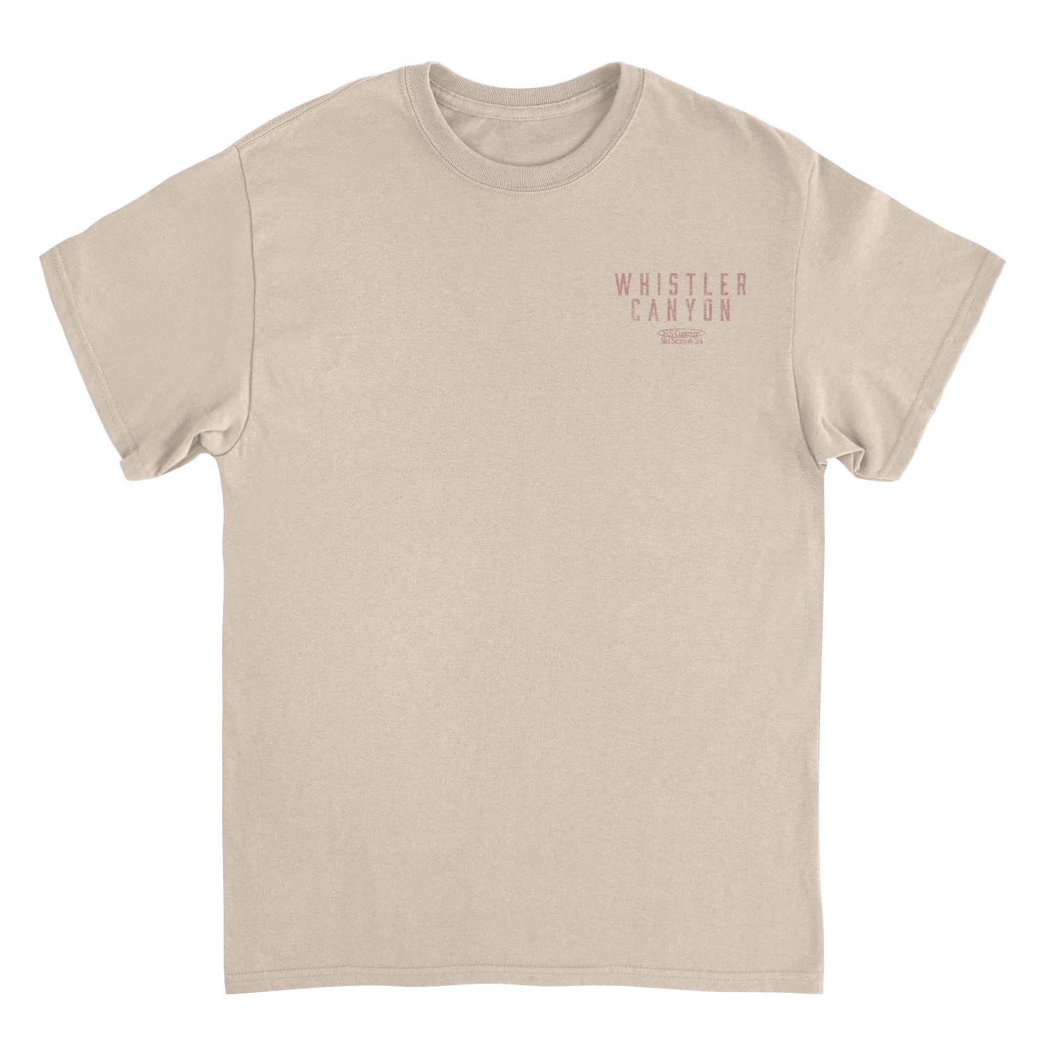 Snowboarding Whistler Light Front &amp; Back Print T-Shirt