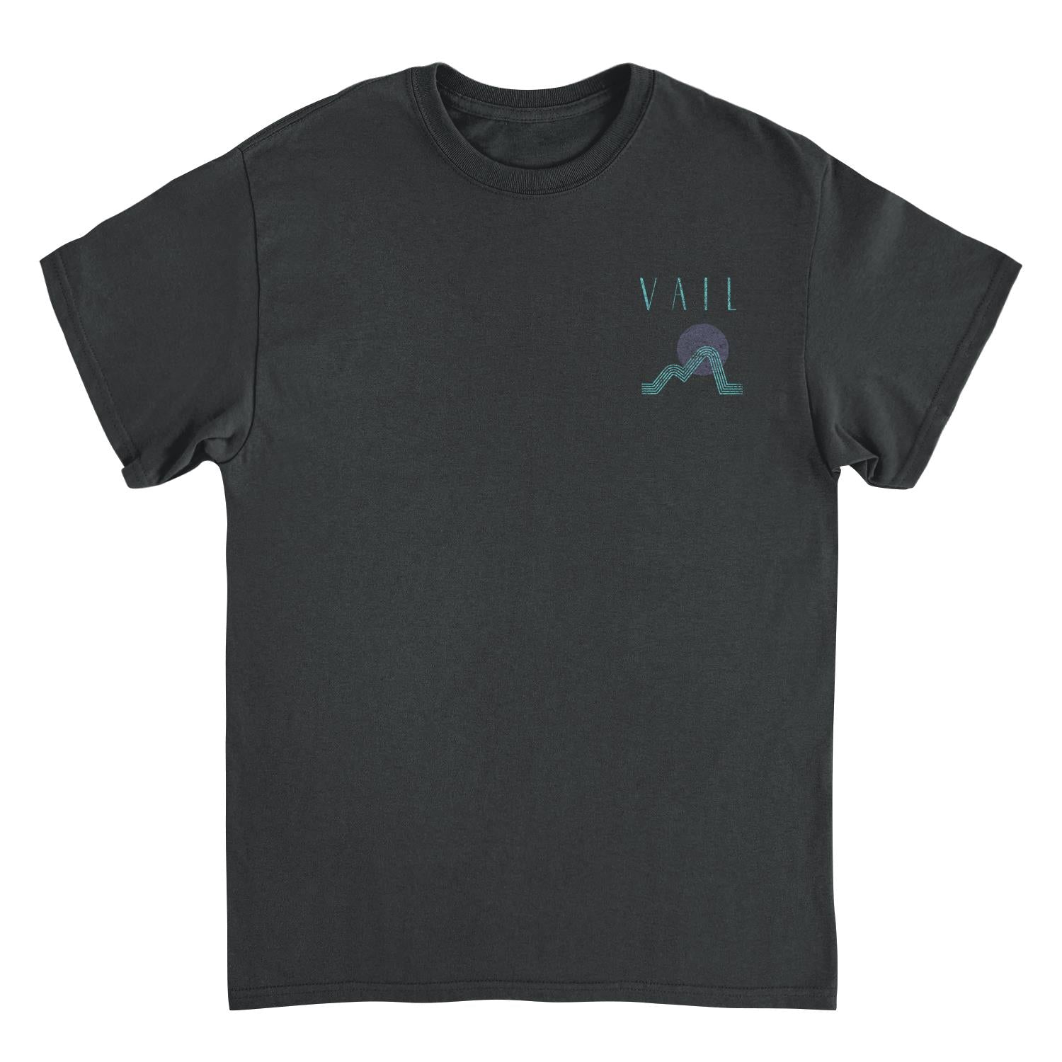Skiing &amp; Snowboarding Vail Front &amp; Back Graphic Black T-Shirt