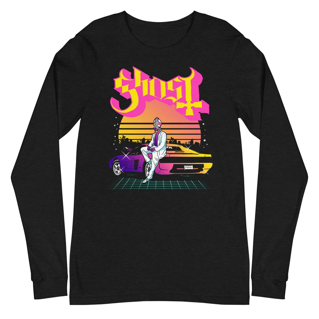 Ghost - Sunset Car Long Sleeve T-Shirt