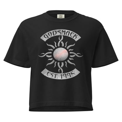 Godsmack Est 1995 Mineral Wash Womens Crop Top