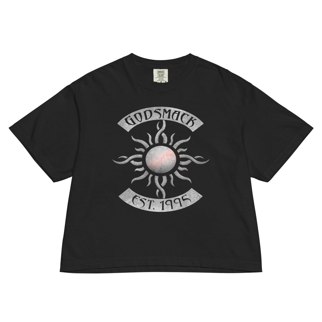 Godsmack Est 1995 Mineral Wash Womens Crop Top