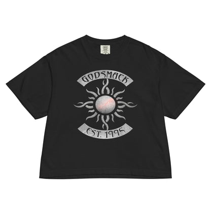 Godsmack Est 1995 Mineral Wash Womens Crop Top