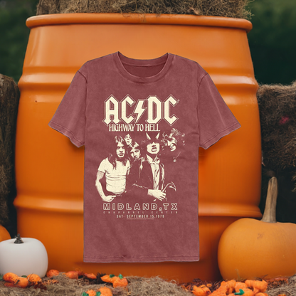 AC/DC Garment Dye T-Shirt, Texas 1979