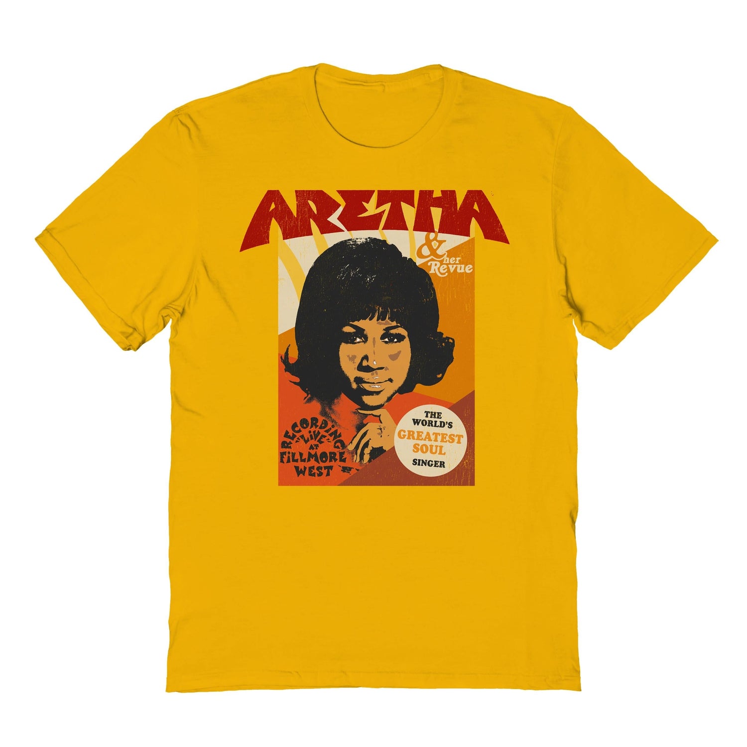 Aretha Franklin Aretha and Revue Gold T-Shirt