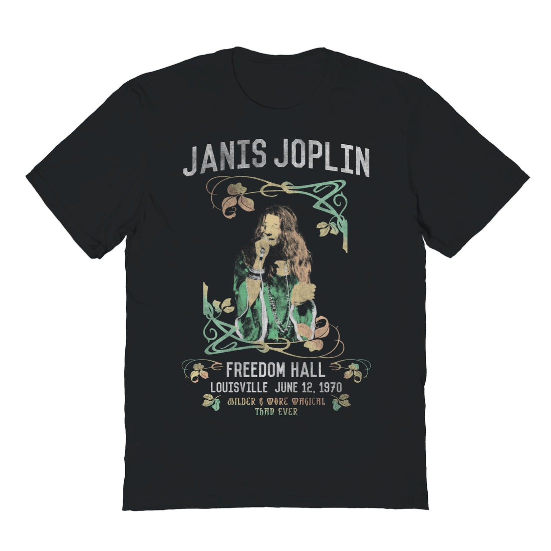 Janis Joplin Poster Black T-Shirt