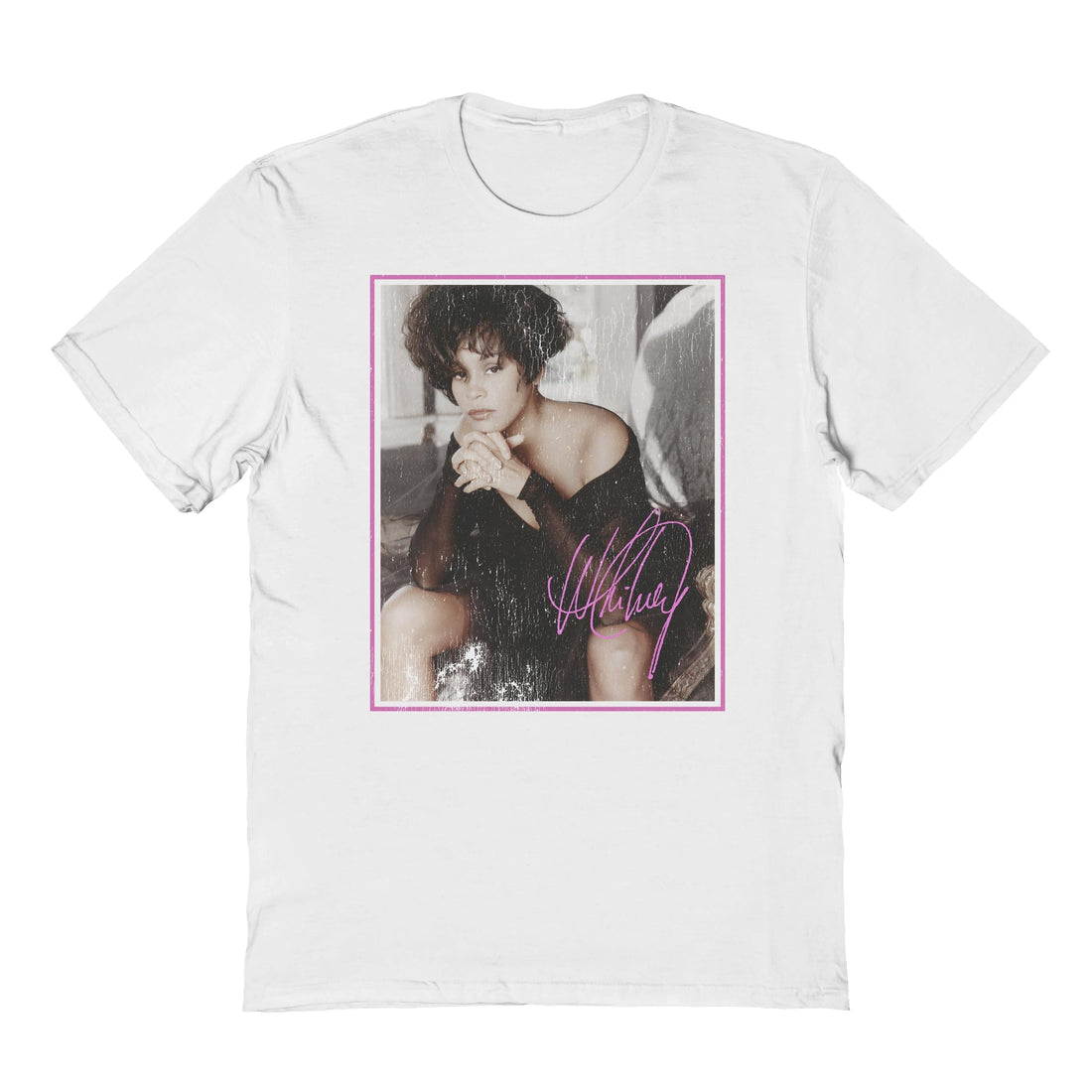 Whitney Houston Vintage Gaze White T-Shirt