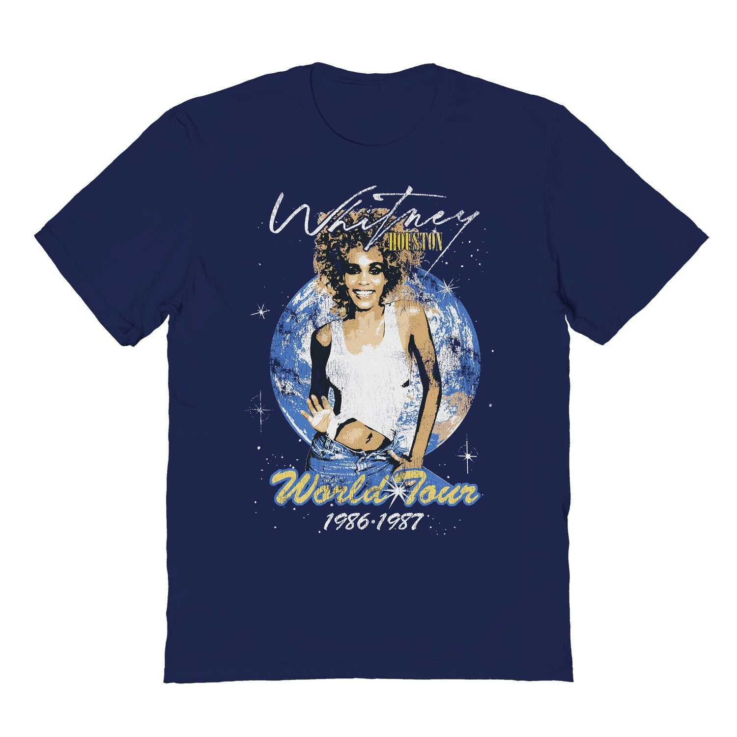 Whitney Houston World Tour Navy T-Shirt