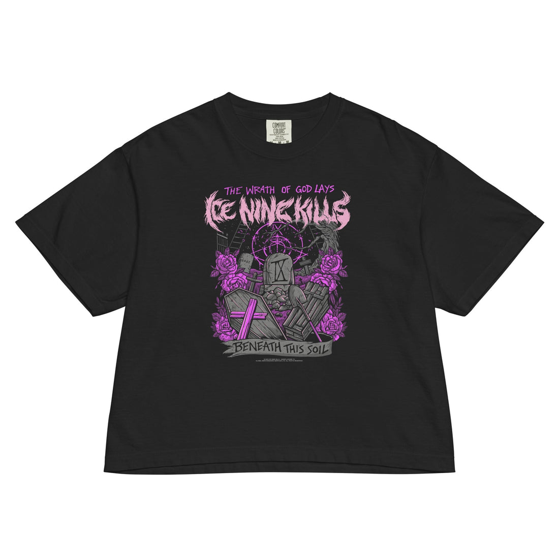 Ice Nine Kills Purple Wrath Mineral Wash Womens Crop Top