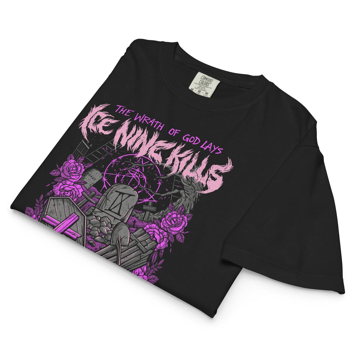 Ice Nine Kills Purple Wrath Mineral Wash Womens Crop Top