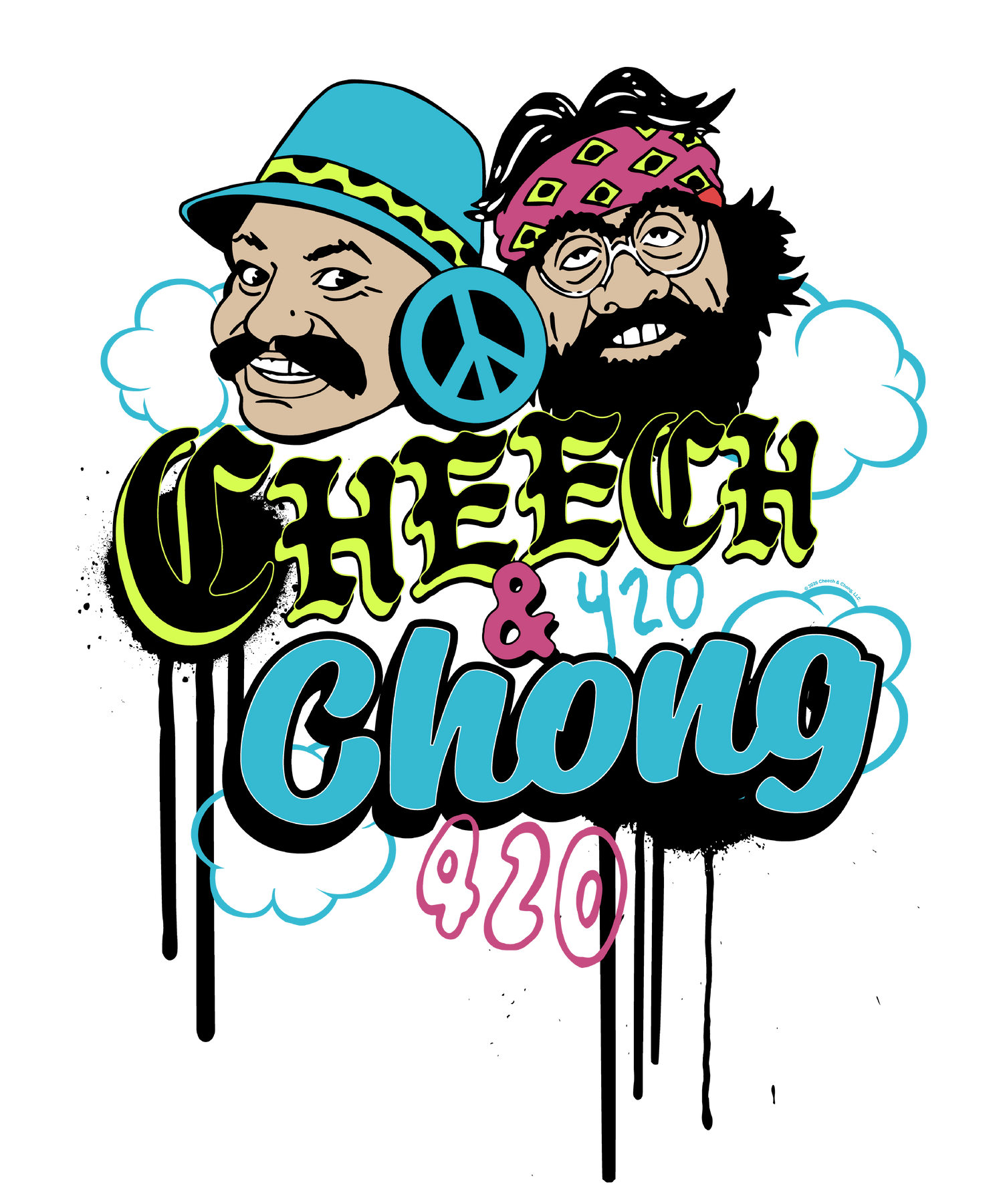 Cheech &amp; Chong 420 Duo Peace Sign T-Shirt