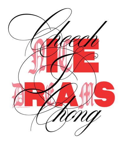 Cheech &amp; Chong Nice Dreams Red Typography T-Shirt