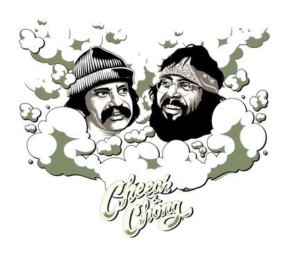 Cheech &amp; Chong Faces Smoke Cloud T-Shirt