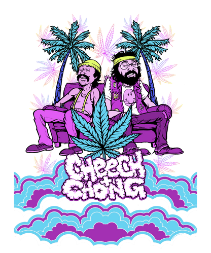 Cheech &amp; Chong Cloud Logo Couch Cartoon T-Shirt