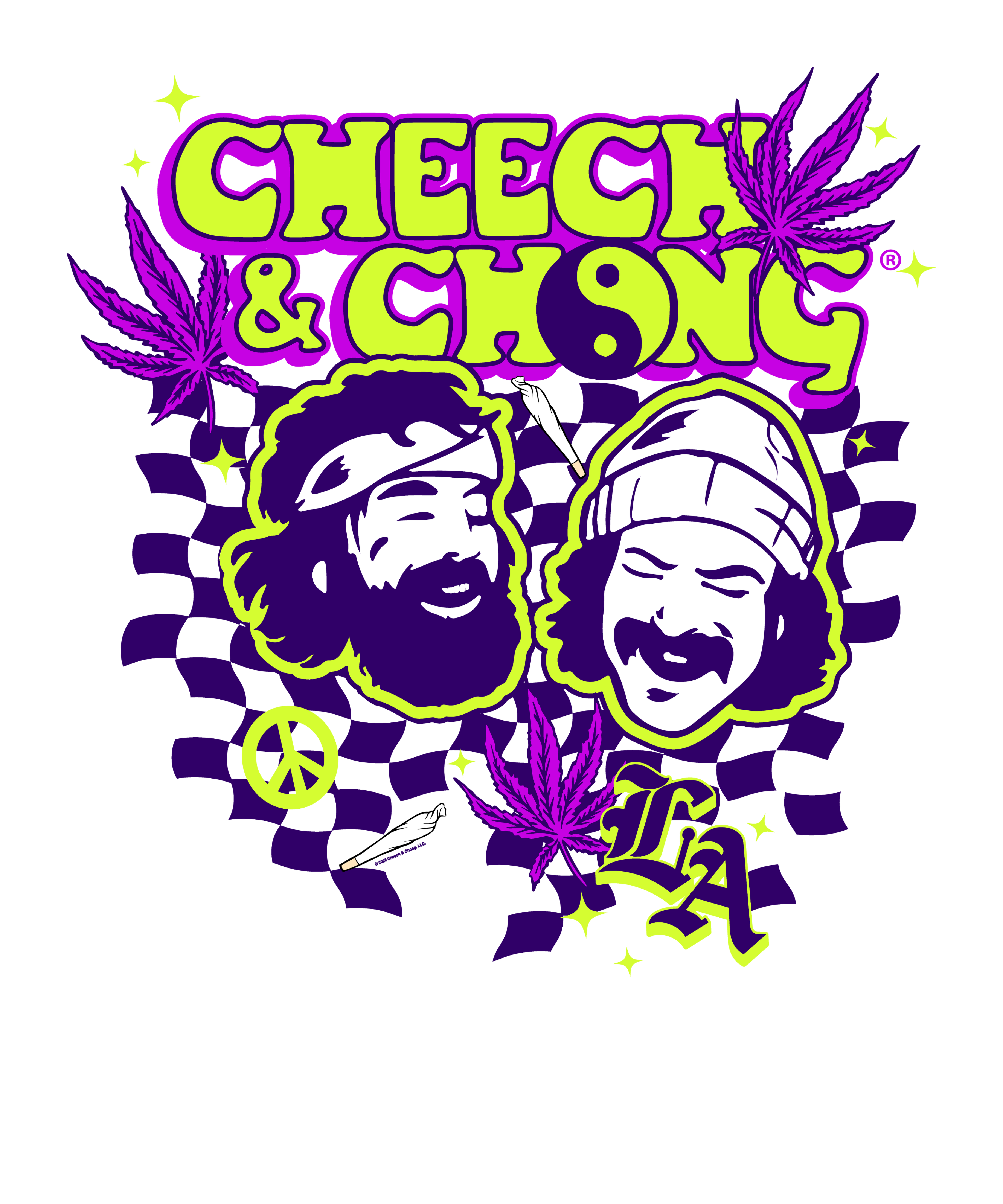 Cheech &amp; Chong LA Yin Yang T-Shirt
