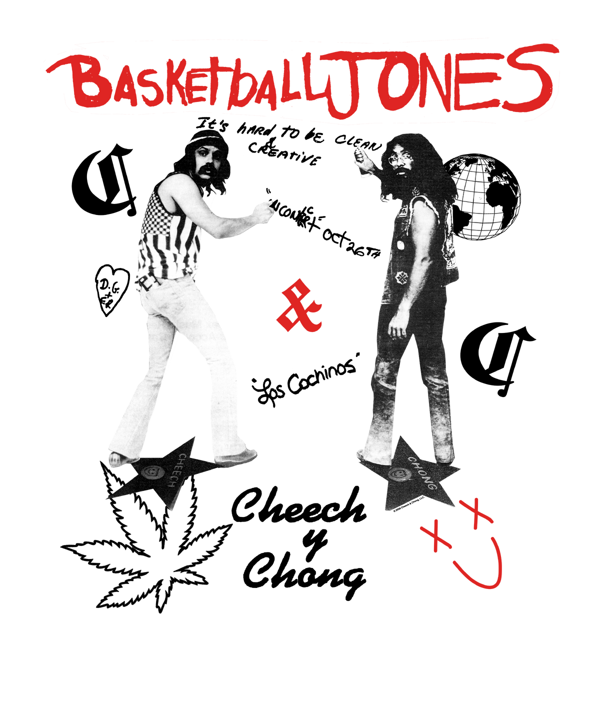 Cheech &amp; Chong Basketball Jones Retro T-Shirt