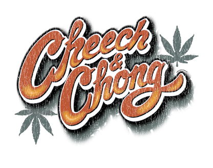 Cheech &amp; Chong Vintage Script Distressed Leaf Logo T-Shirt