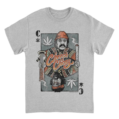 Cheech &amp; Chong Playing Card King Character Distressed T-Shirt