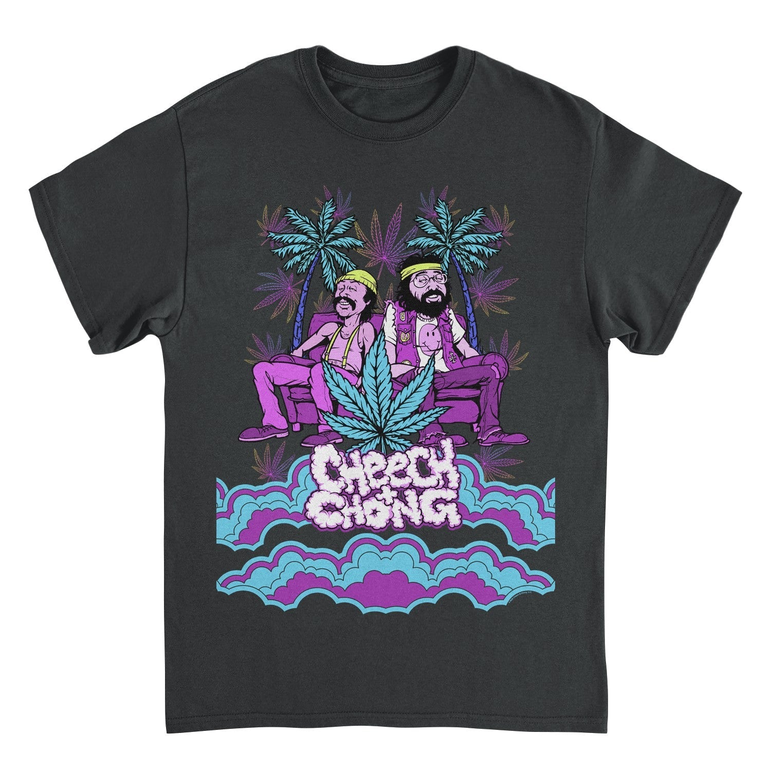 Cheech &amp; Chong Cloud Logo Couch Cartoon T-Shirt