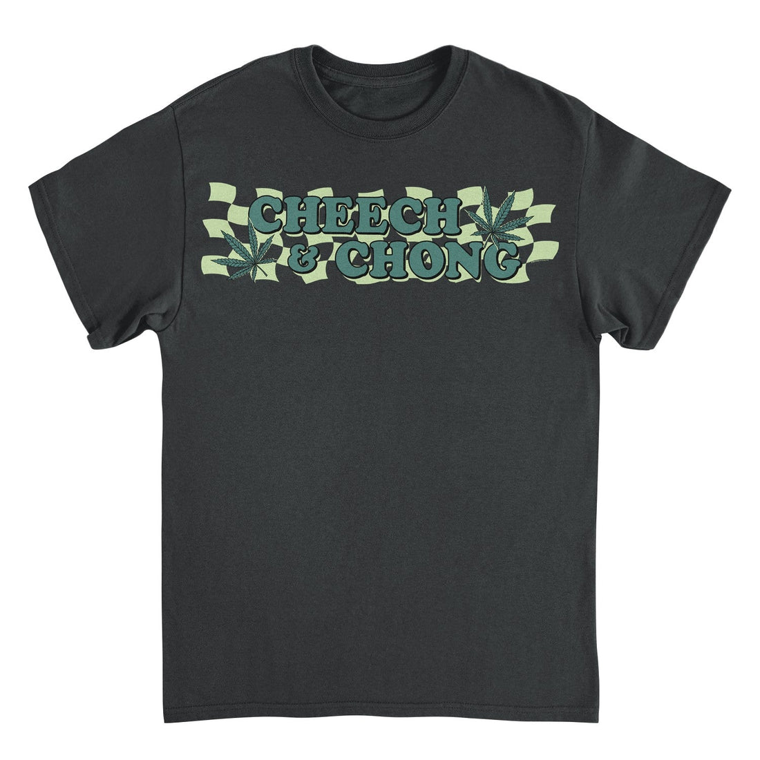 Cheech &amp; Chong Checkered Leaf T-Shirt