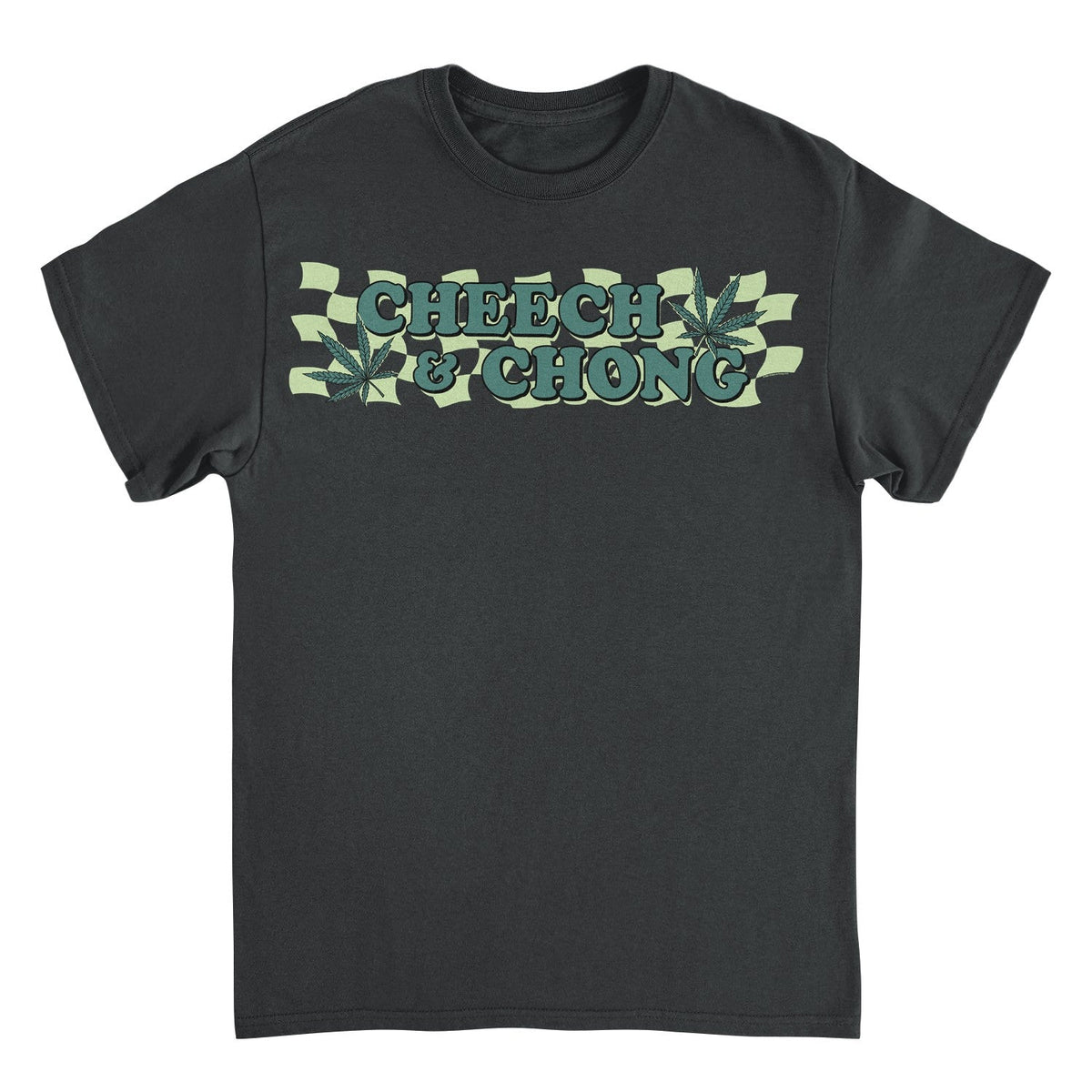 Cheech &amp; Chong Checkered Leaf T-Shirt