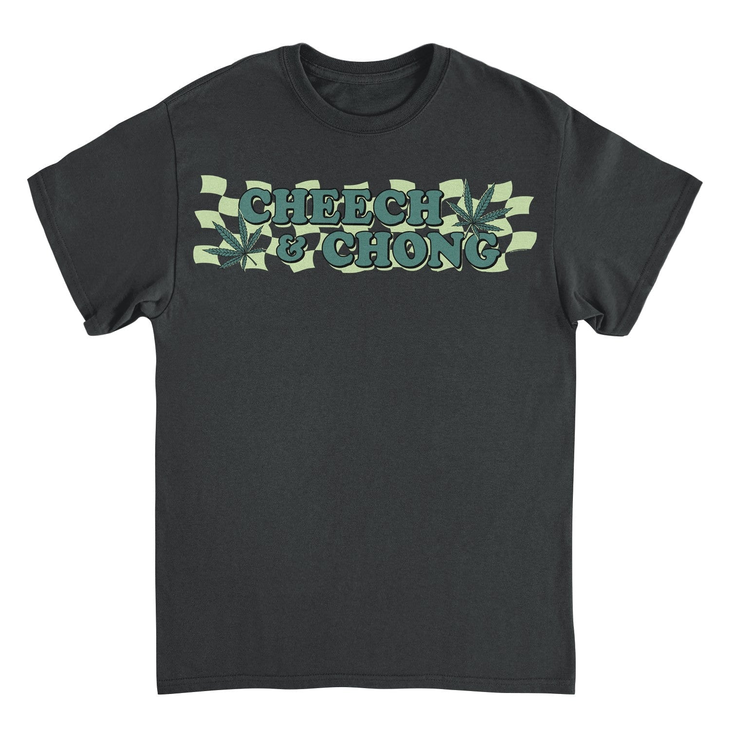 Cheech &amp; Chong Checkered Leaf T-Shirt
