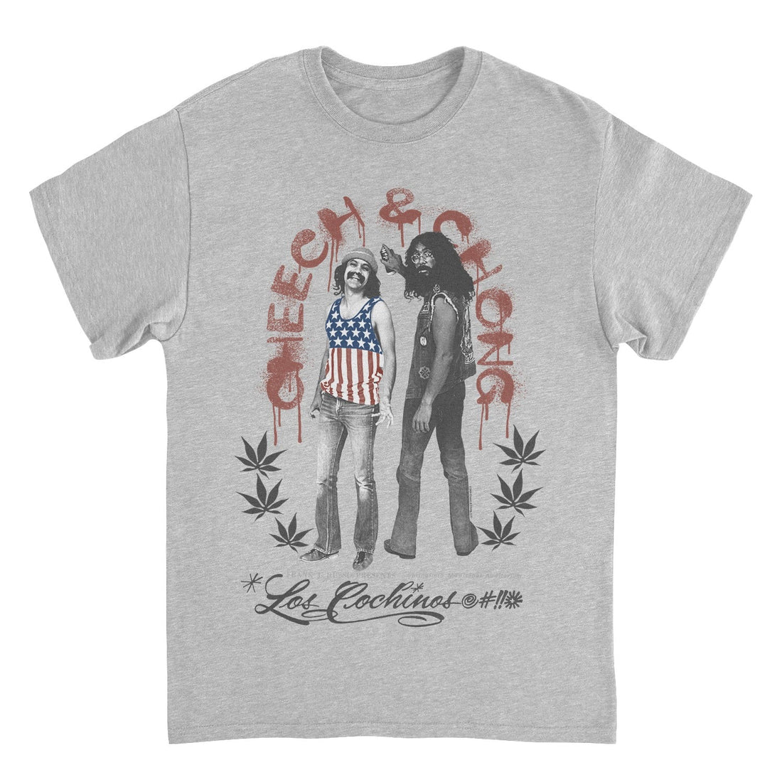 Cheech &amp; Chong Los Cochinos Retro Concert Poster T-Shirt