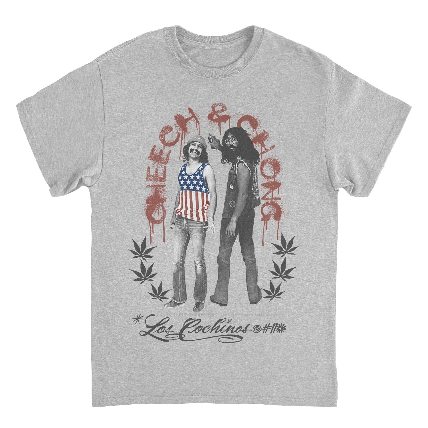 Cheech &amp; Chong Los Cochinos Retro Concert Poster T-Shirt