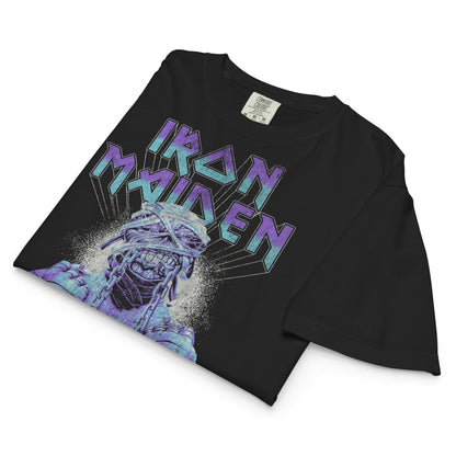 Iron Maiden Free Eddie Vintage Mineral Wash Womens Crop Top