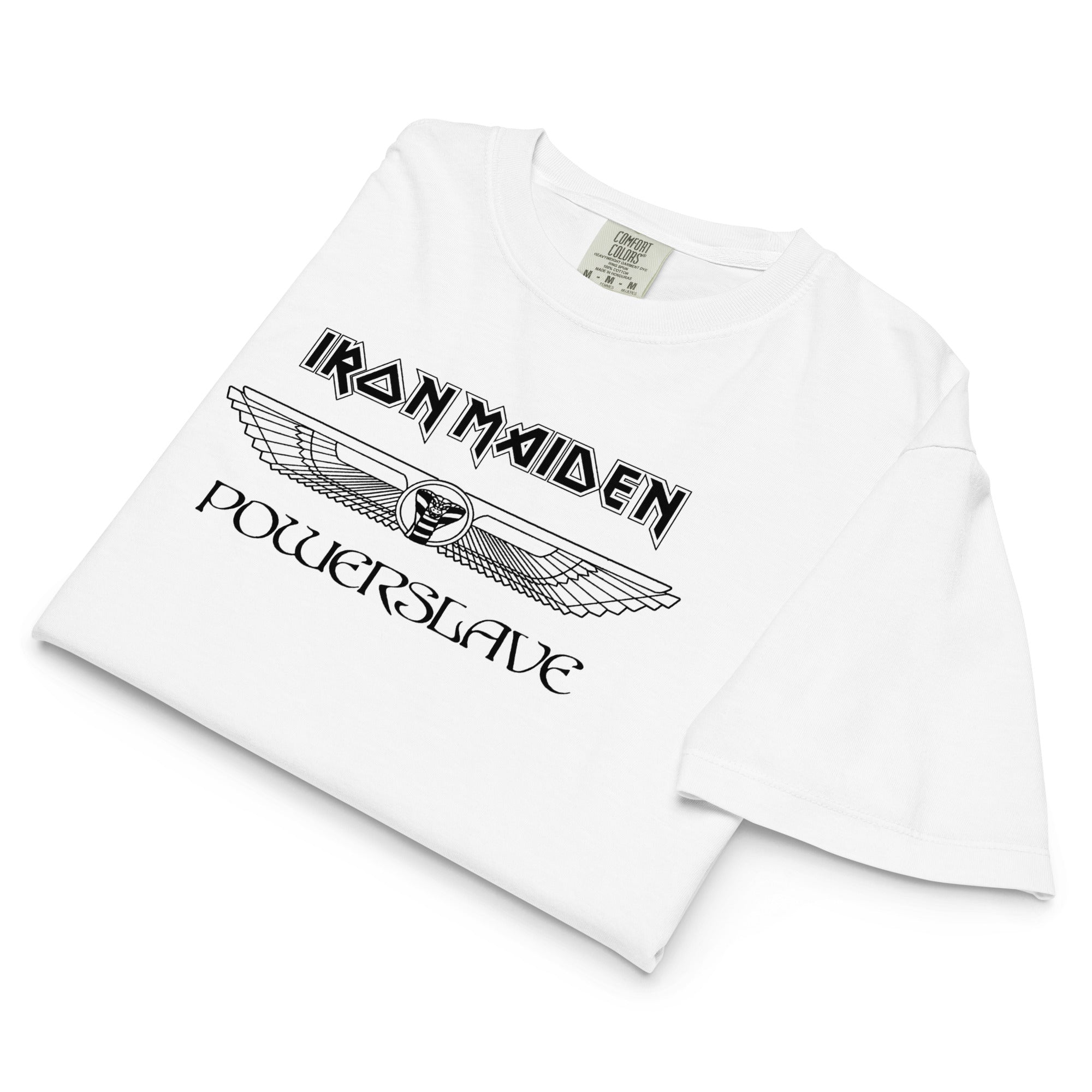 Iron Maiden Powerslave Winged Mineral Wash Womens Crop Top