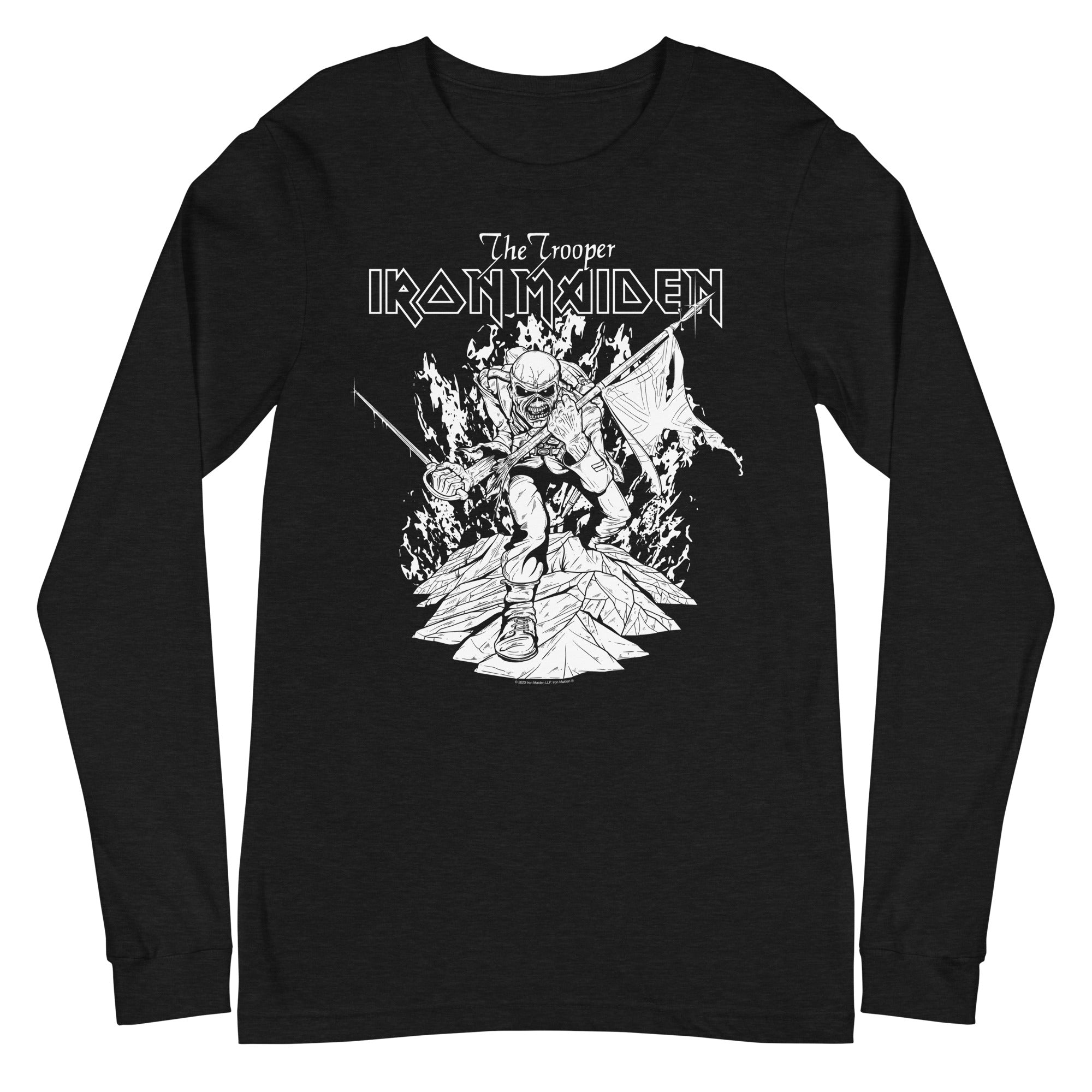 Iron Maiden - Trooper Black and White Long Sleeve T-Shirt