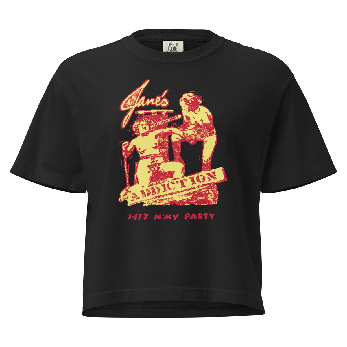 Janes Addiction Itz My Party Mineral Wash Womens Crop Top