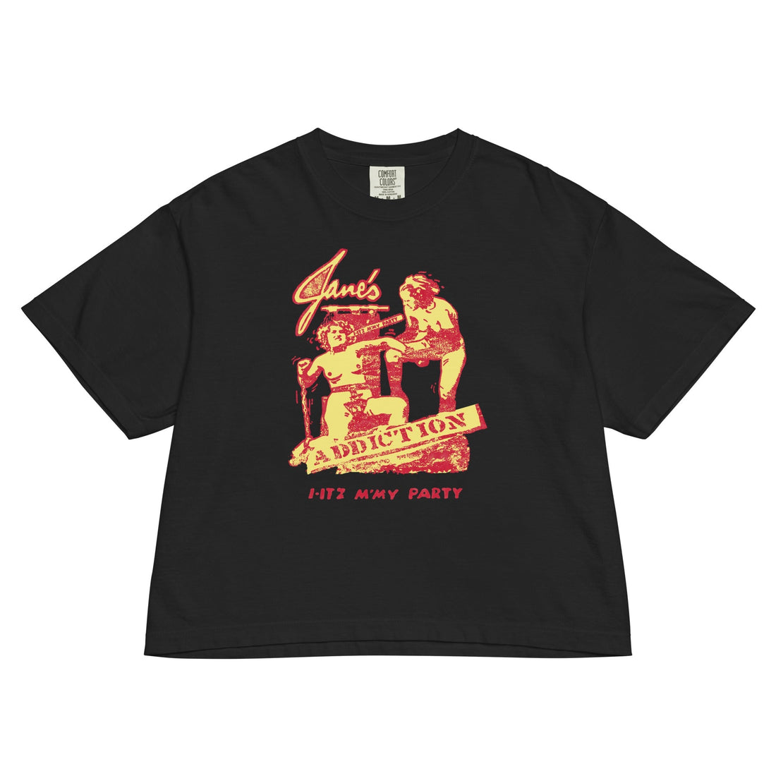 Janes Addiction Itz My Party Mineral Wash Womens Crop Top