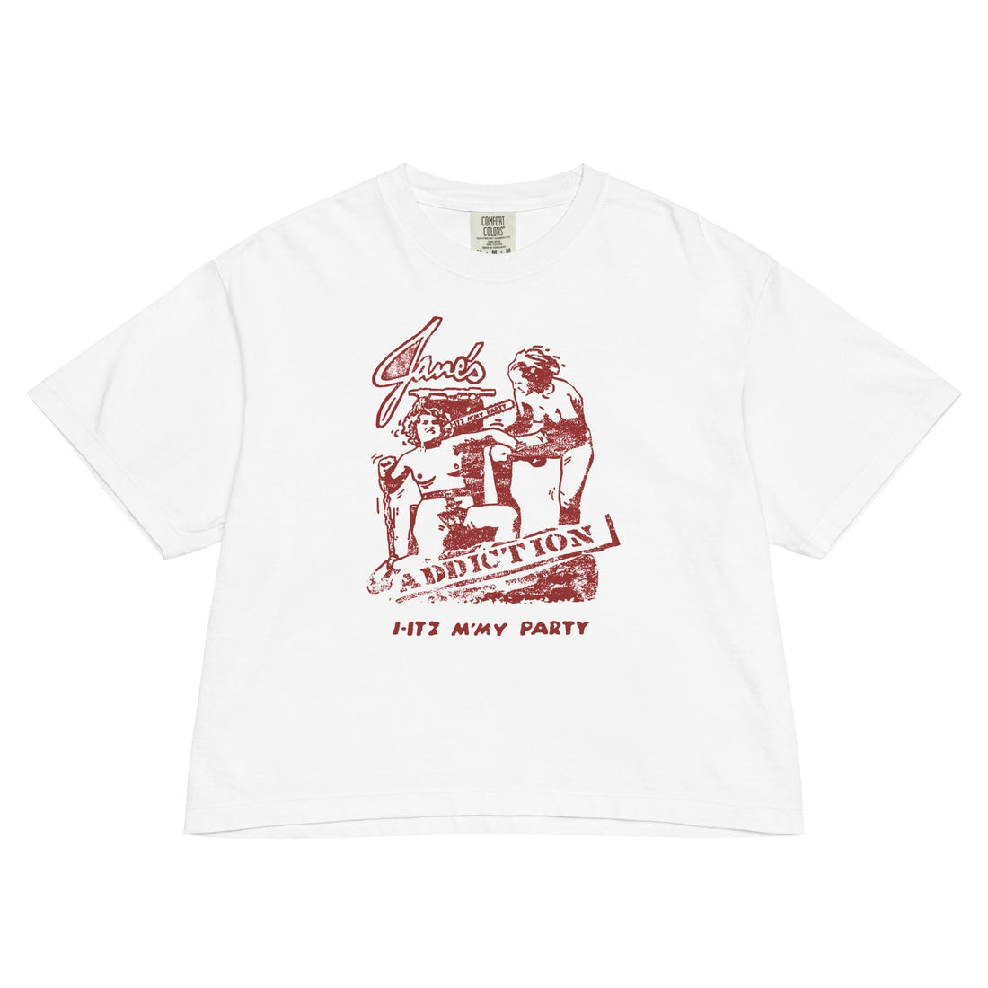 Janes Addiction Still My Party Mineral Wash Womens Crop Top